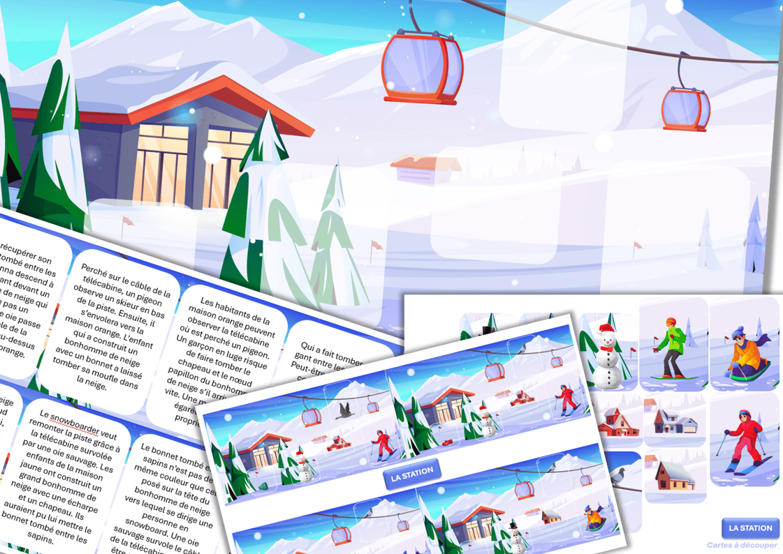 Créations orthophoniques Station scène créative hiver langage oral pdf