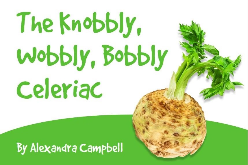 Purely Nutrition Story Books Celeriac livre légumes 3-5 ans
