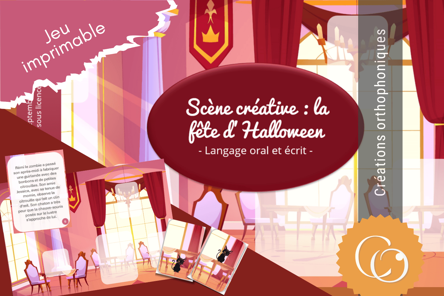 Créations orthophoniques Scène créative fête Halloween langage PDF