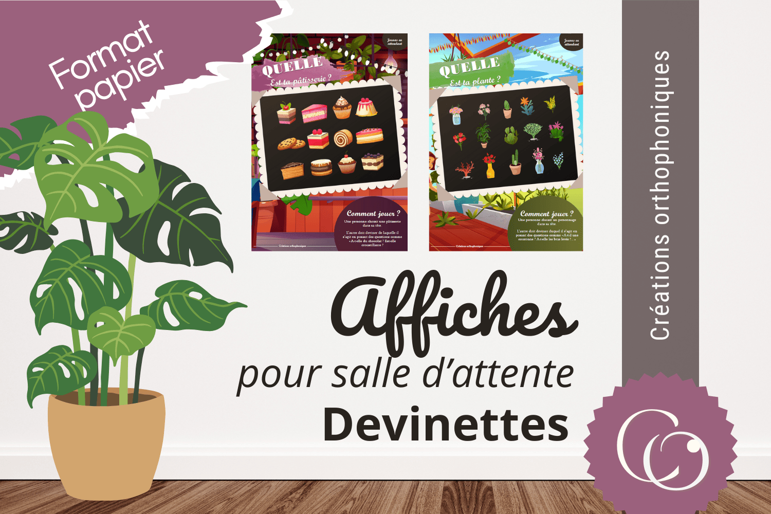Créations orthophoniques Jouons en attendant affiche devinettes A4