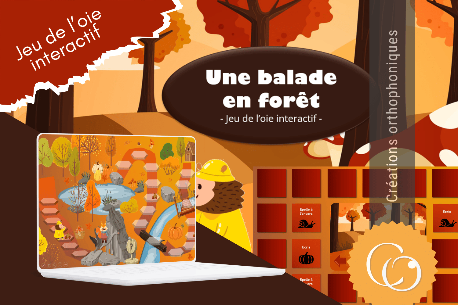 Créations orthophoniques Cognition Balade forêt jeu oie interactif