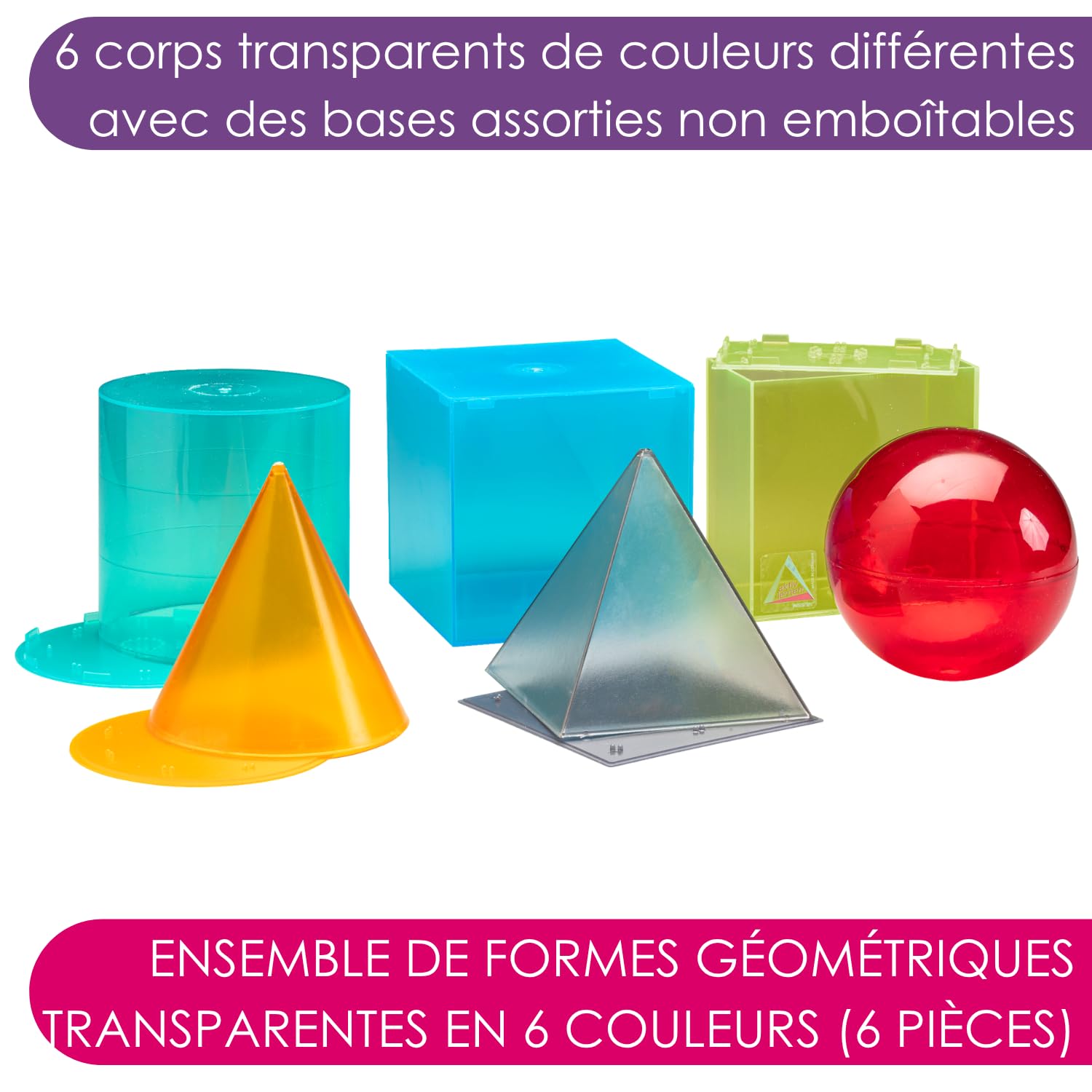 Wissner Raum & Form 6 solides à remplir 10 cm plastique