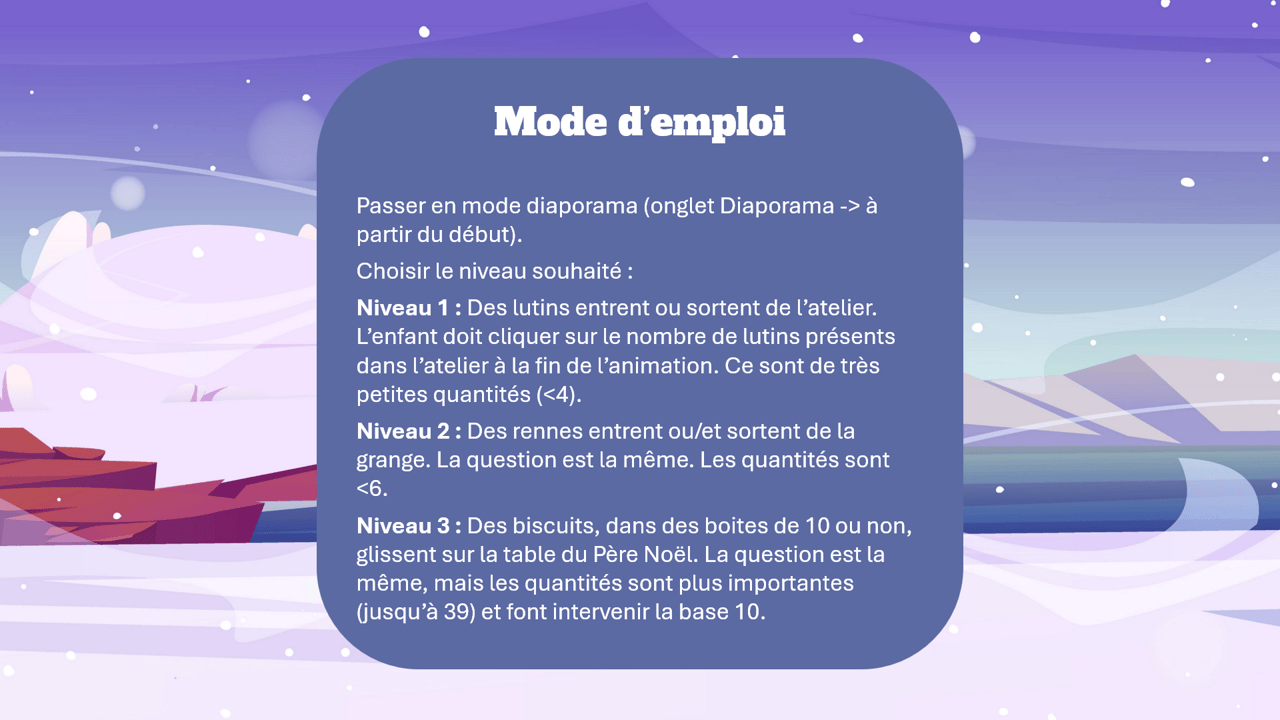 Créations orthophoniques Attention Père Noël jeu quantités Noël