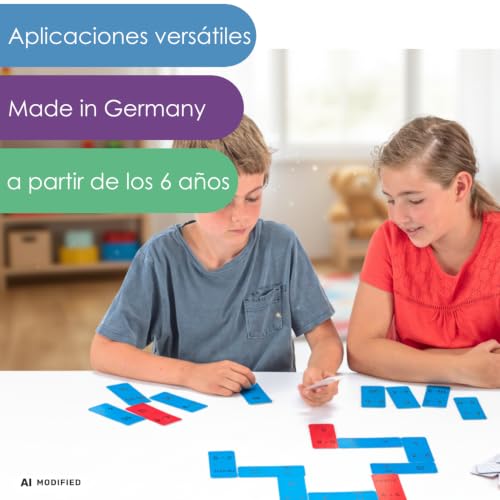 Wissner Lernspiele Domino Multiplication Jeu 60 Cartes Bleu Rouge