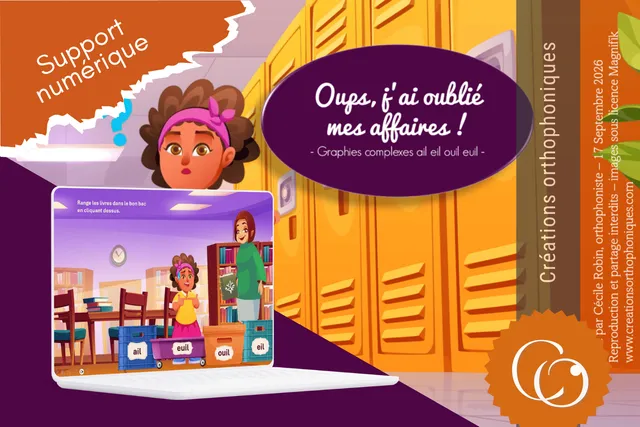 Créations orthophoniques Lecture Oups affaires graphies ail eil lecture CP