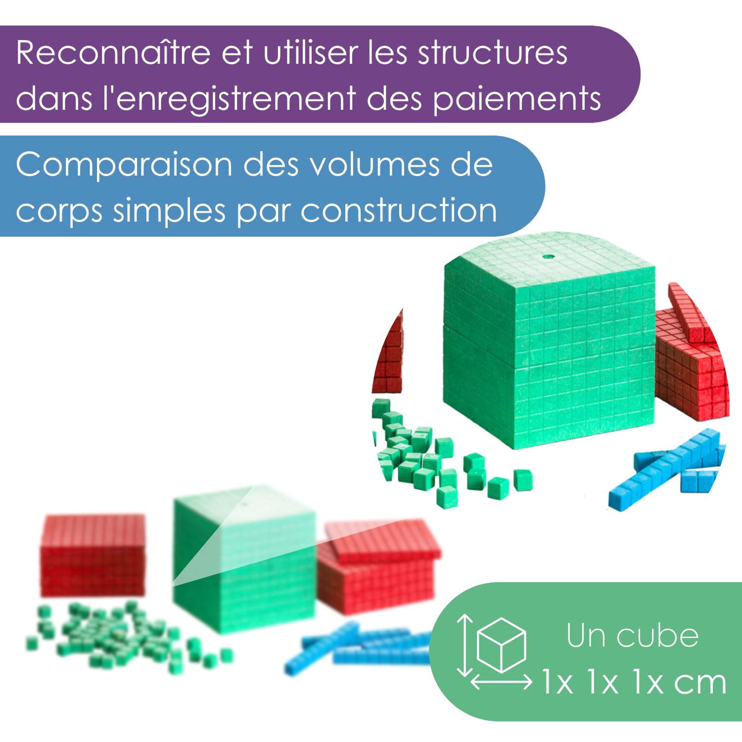 Wissner Montessori Ensemble calcul décimal 121 pcs RE-Wood