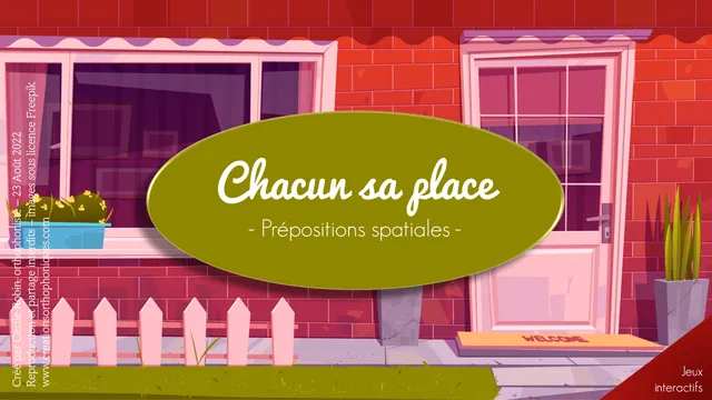Créations orthophoniques Langage oral Chacun sa place jeu prépositions