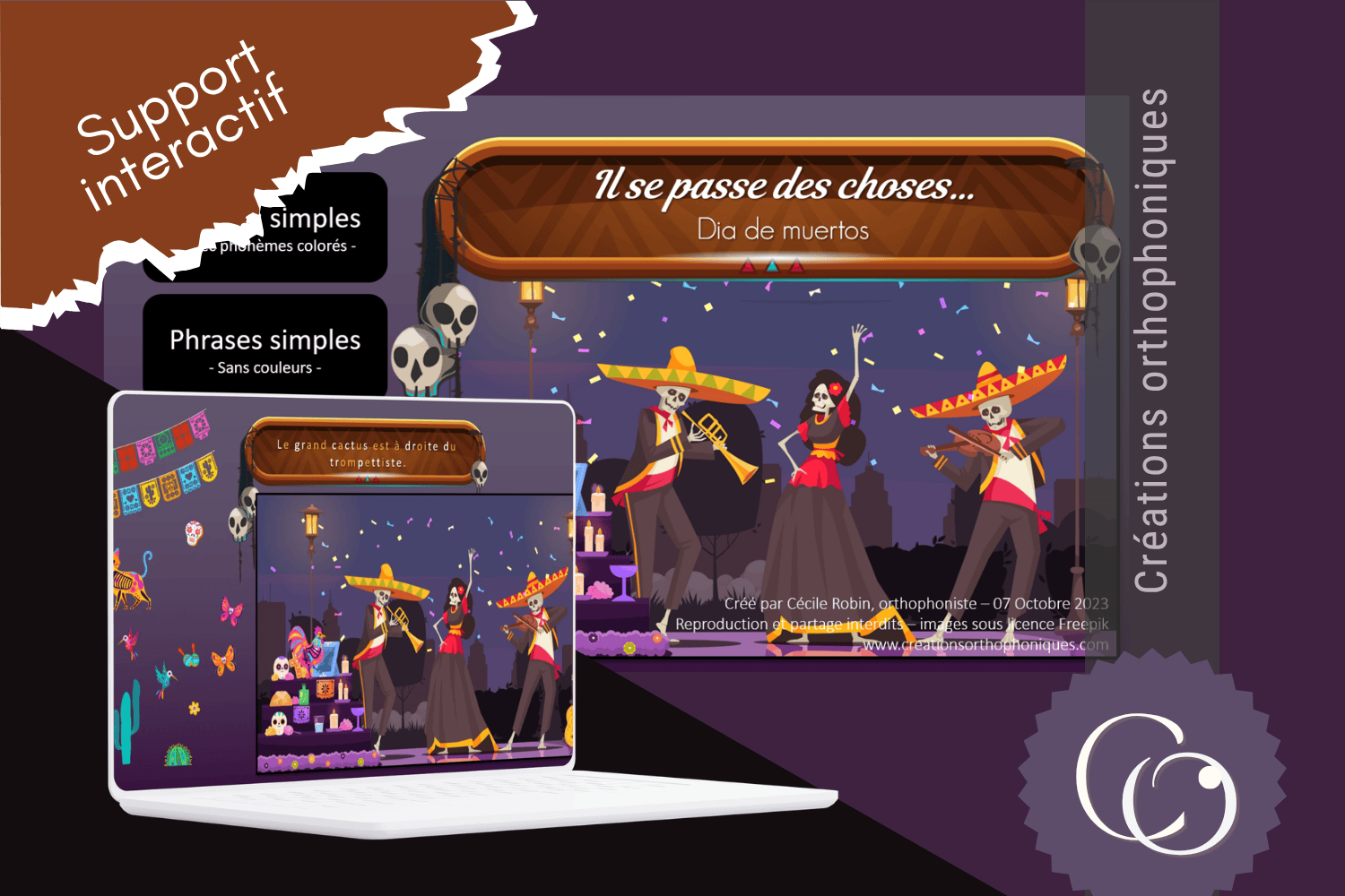 Créations orthophoniques El Día de los Muertos lecture consignes