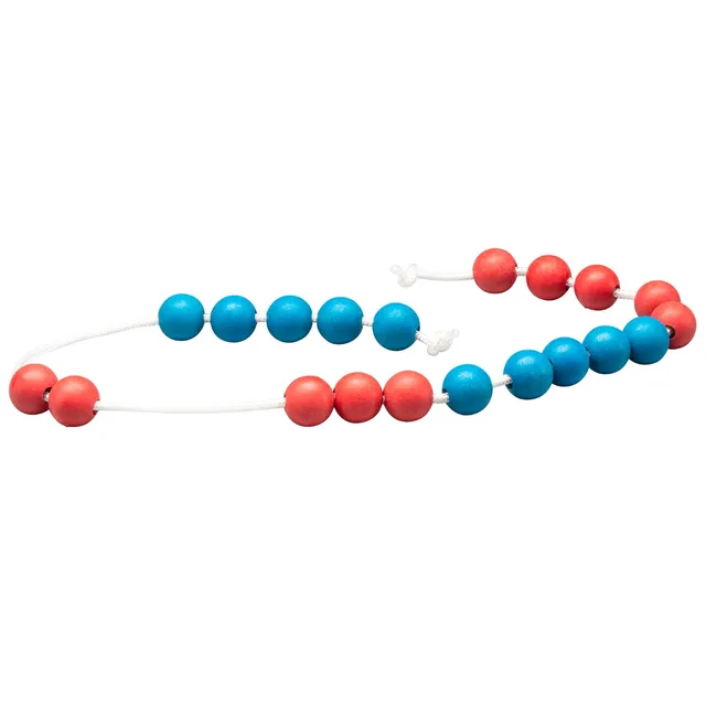 Wissner Zahlen & Rechnen chaîne calcul Jumbo 20 perles rouge bleu