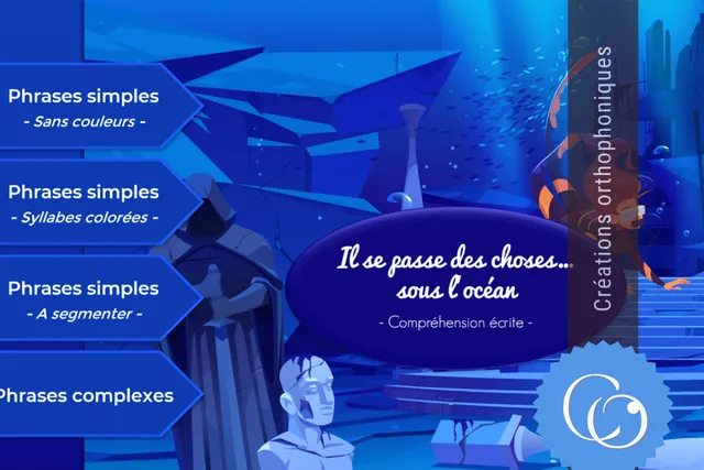 Créations orthophoniques Lecture Il se passe des choses océan