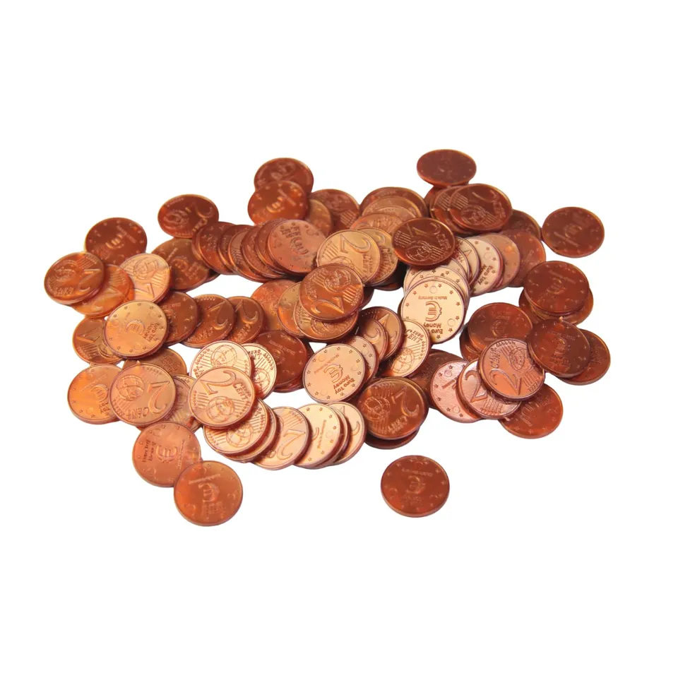 Wissner Lernspiele 100 pièces 2 centimes monnaie pédagogique RE-Plastic