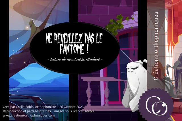 Créations orthophoniques Ne réveillez pas le fantôme jeu nombres 90