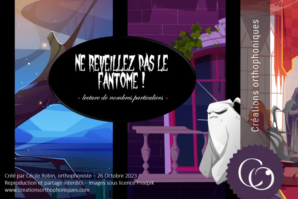 Créations orthophoniques Ne réveillez pas le fantôme jeu nombres 90