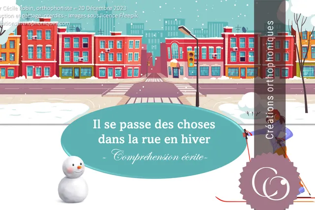 Créations orthophoniques Lecture Il se passe des choses rue hiver