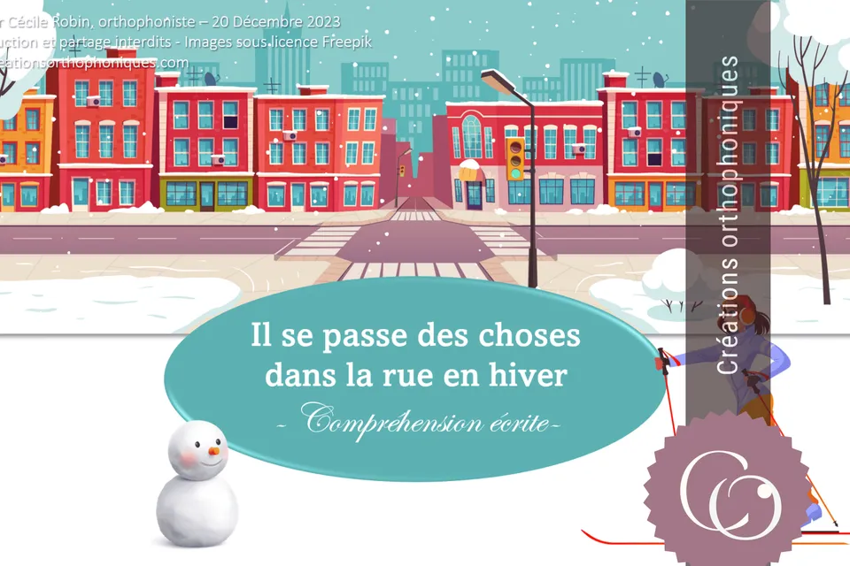 Créations orthophoniques Lecture Il se passe des choses rue hiver