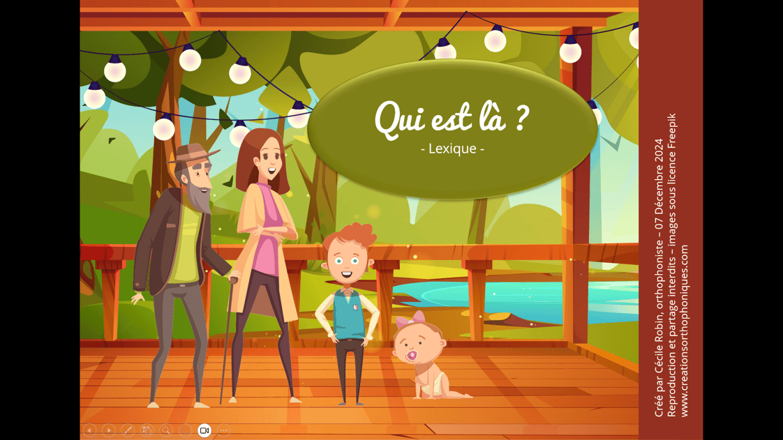 Créations orthophoniques Qui est là jeu langage oral PDF 88 images