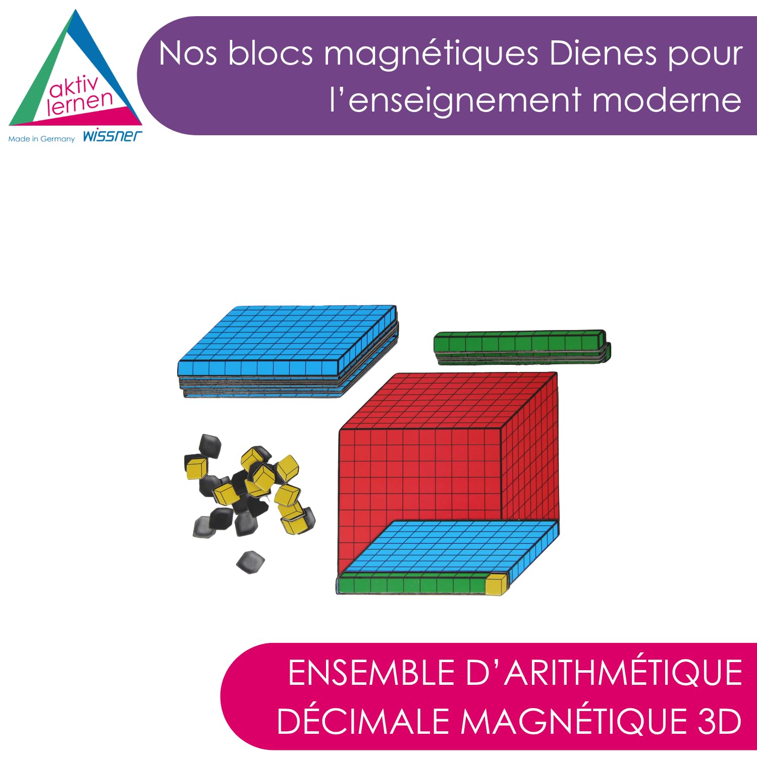 Wissner Zahlen Rechnen set base 10 magnétique 54 pièces
