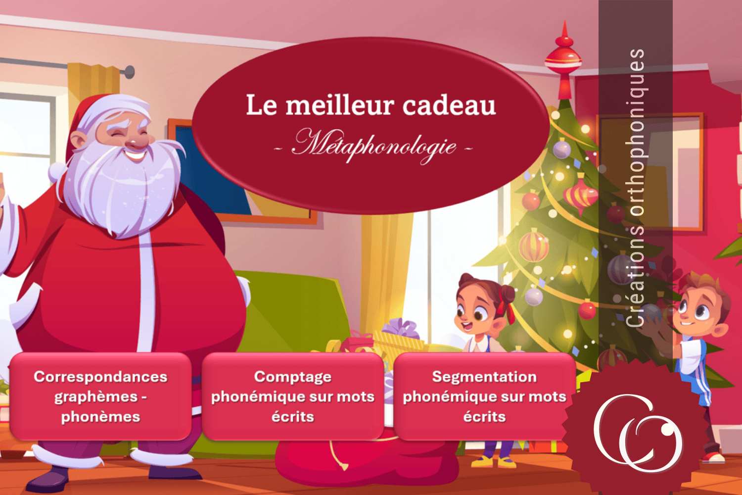 Créations orthophoniques Métaphonologie Le meilleur cadeau fichier PowerPoint Noël