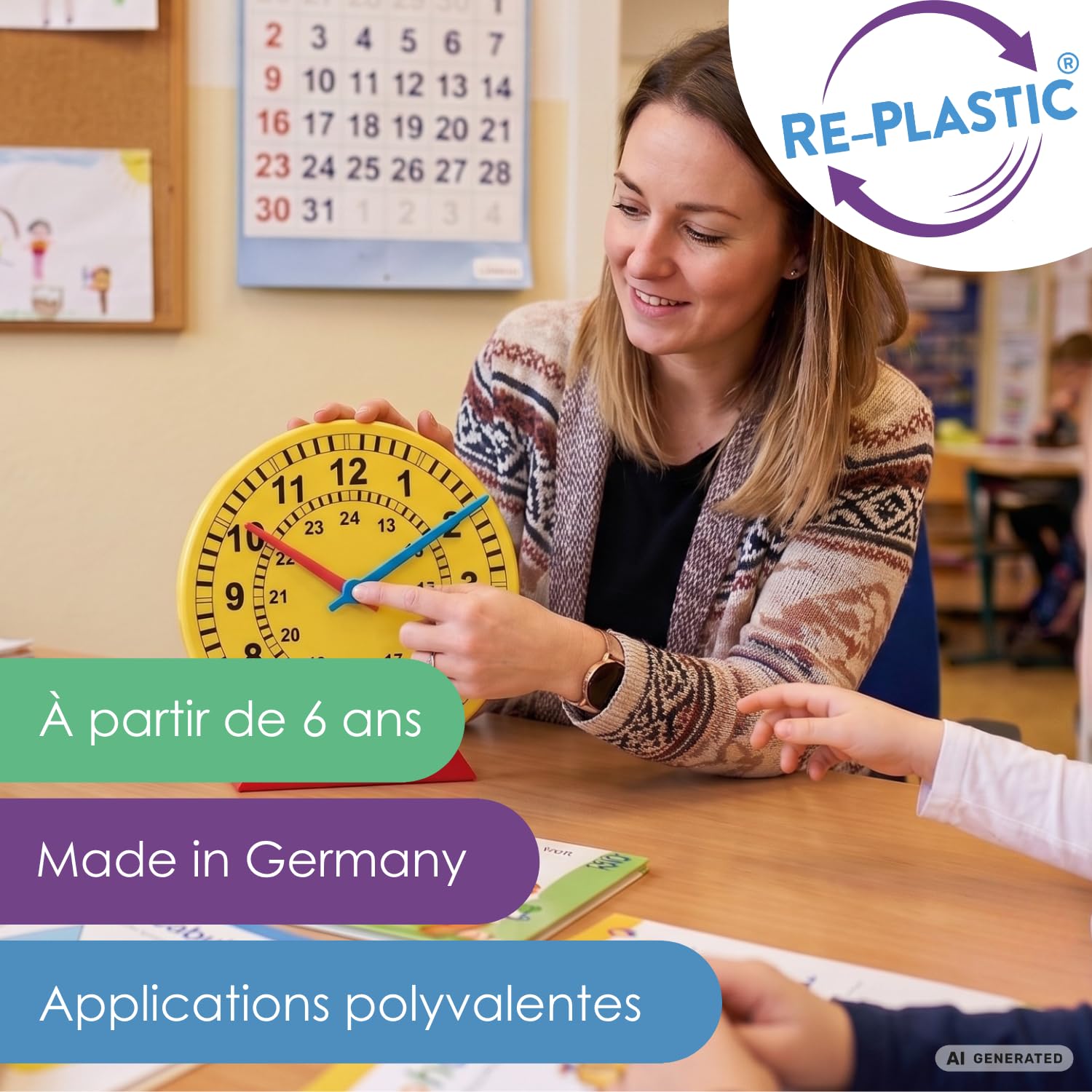 Wissner Größe & Messen Horloge Apprentissage Kit Classe 25 Pièces