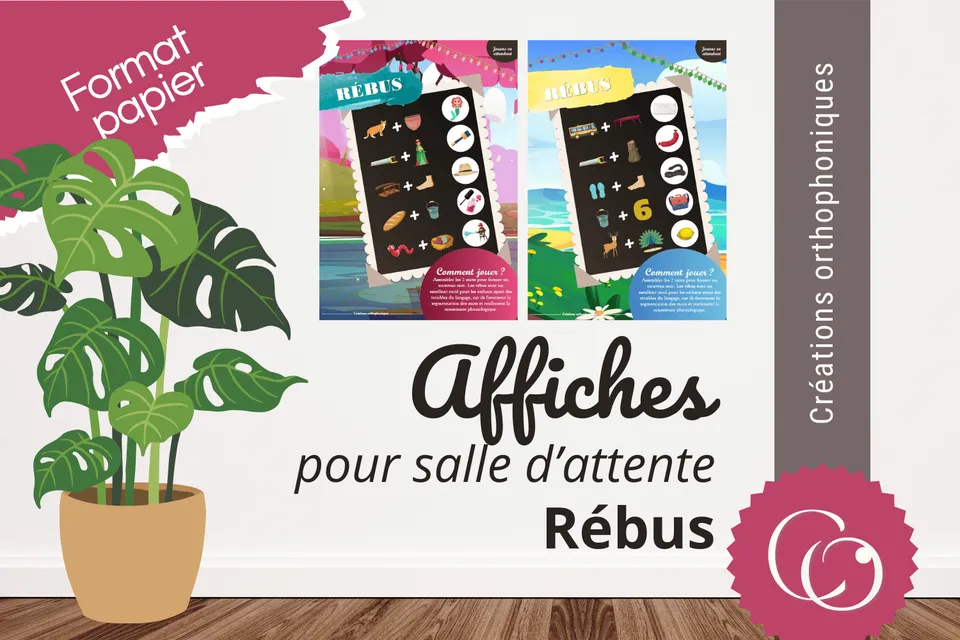 Créations orthophoniques Affiches Jouons Rébus affiche A4