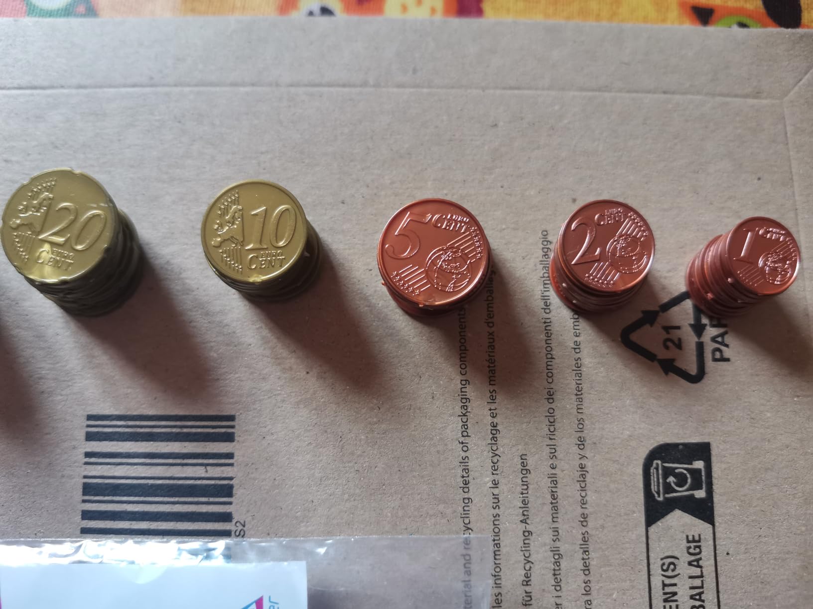 Wissner Lernspiele 80 pièces euros taille réelle pour classe