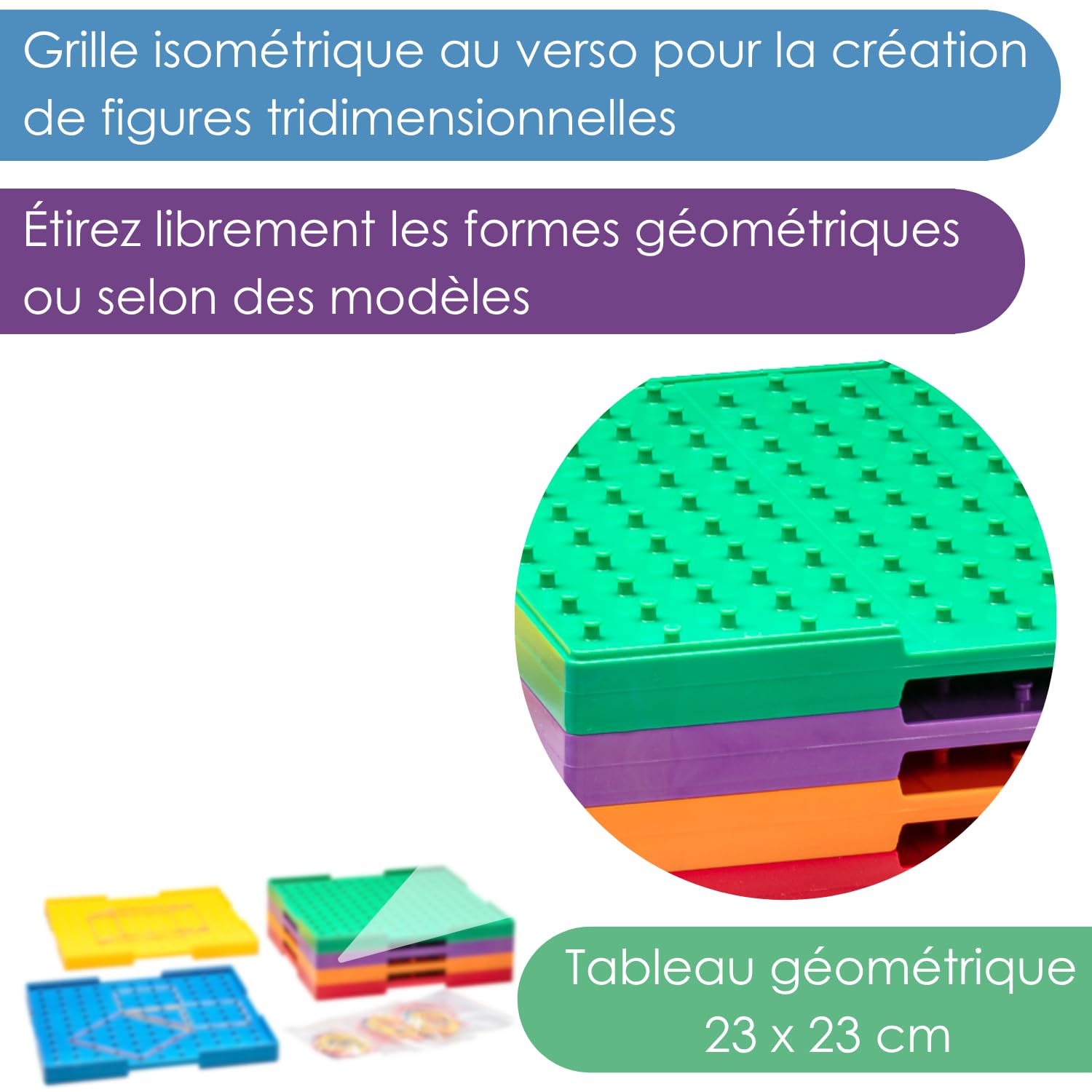 Wissner Raum & Form Géoplan 23 cm 6 couleurs