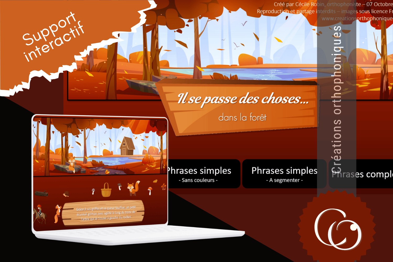 Créations orthophoniques Lecture Il se passe automne forêt jeu