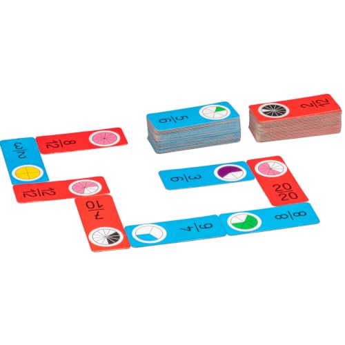 Wissner Lernspiele domino fractions 60 cartes bleu rouge