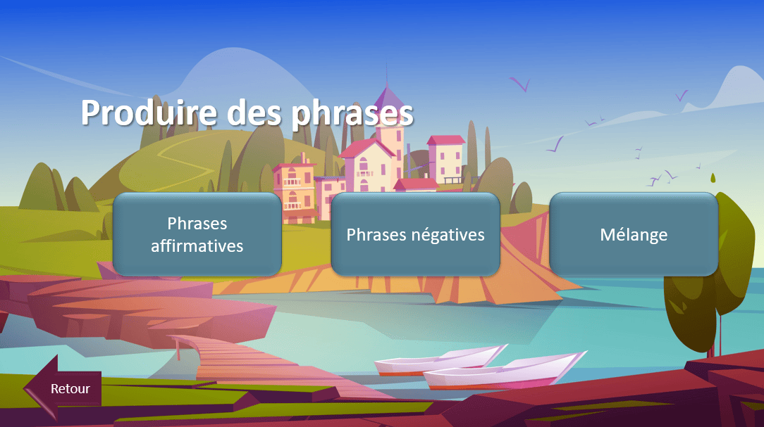 Créations orthophoniques Sur le chemin des phrases jeu négation complète