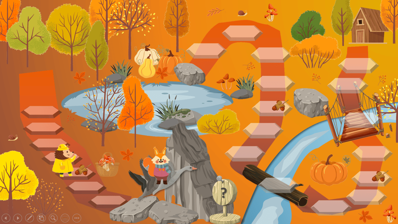 Créations orthophoniques Cognition Balade forêt jeu oie interactif