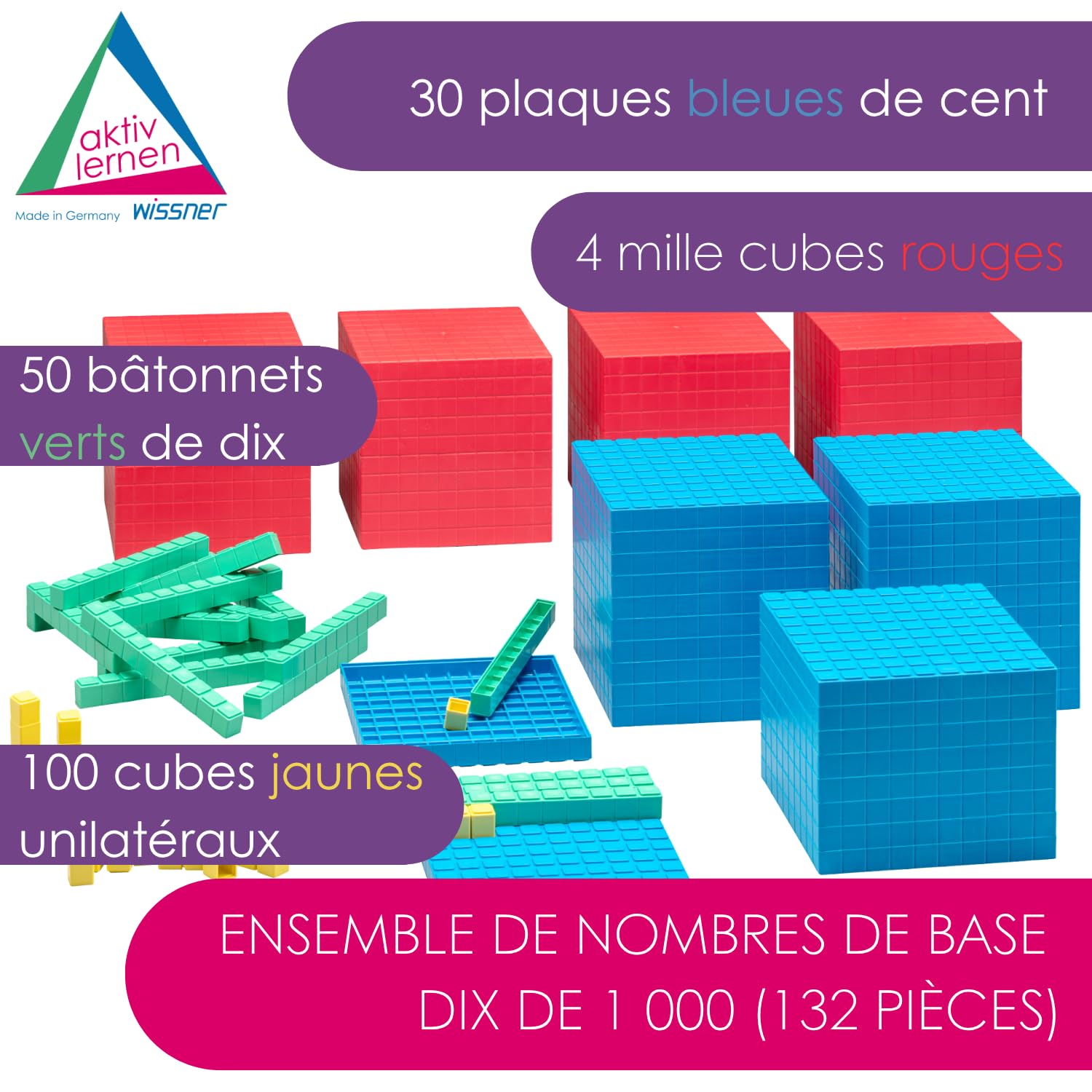 Wissner Zahlen & Rechnen Set classe 184 pcs RE-Plastic carton