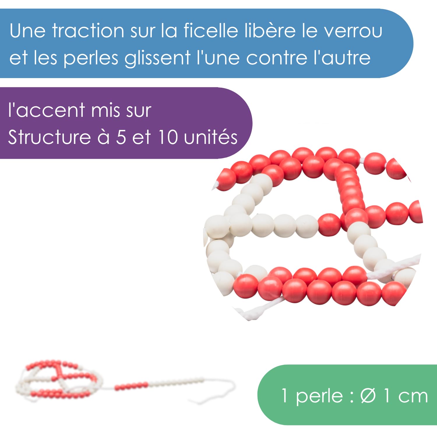 Wissner Zahlen & Rechnen Chaîne de calcul 100 perles
