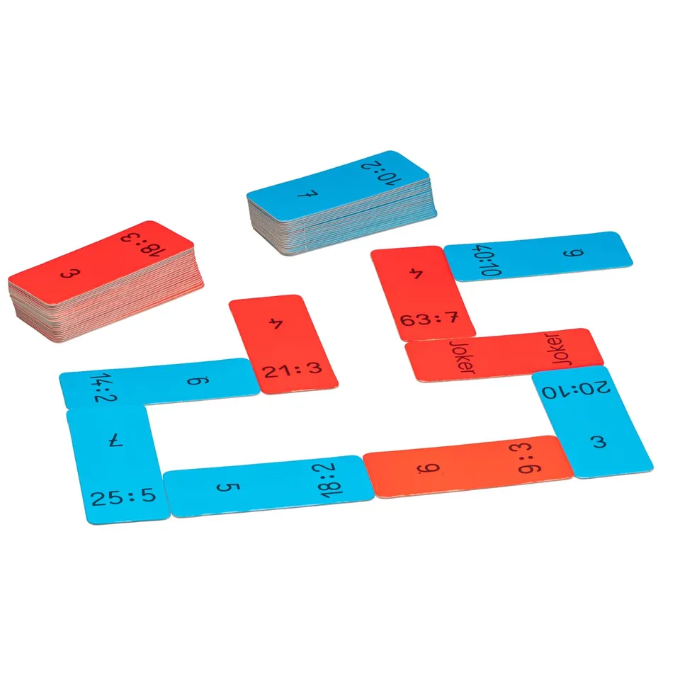 Wissner Lernspiele domino division 100 60 cartes bleues