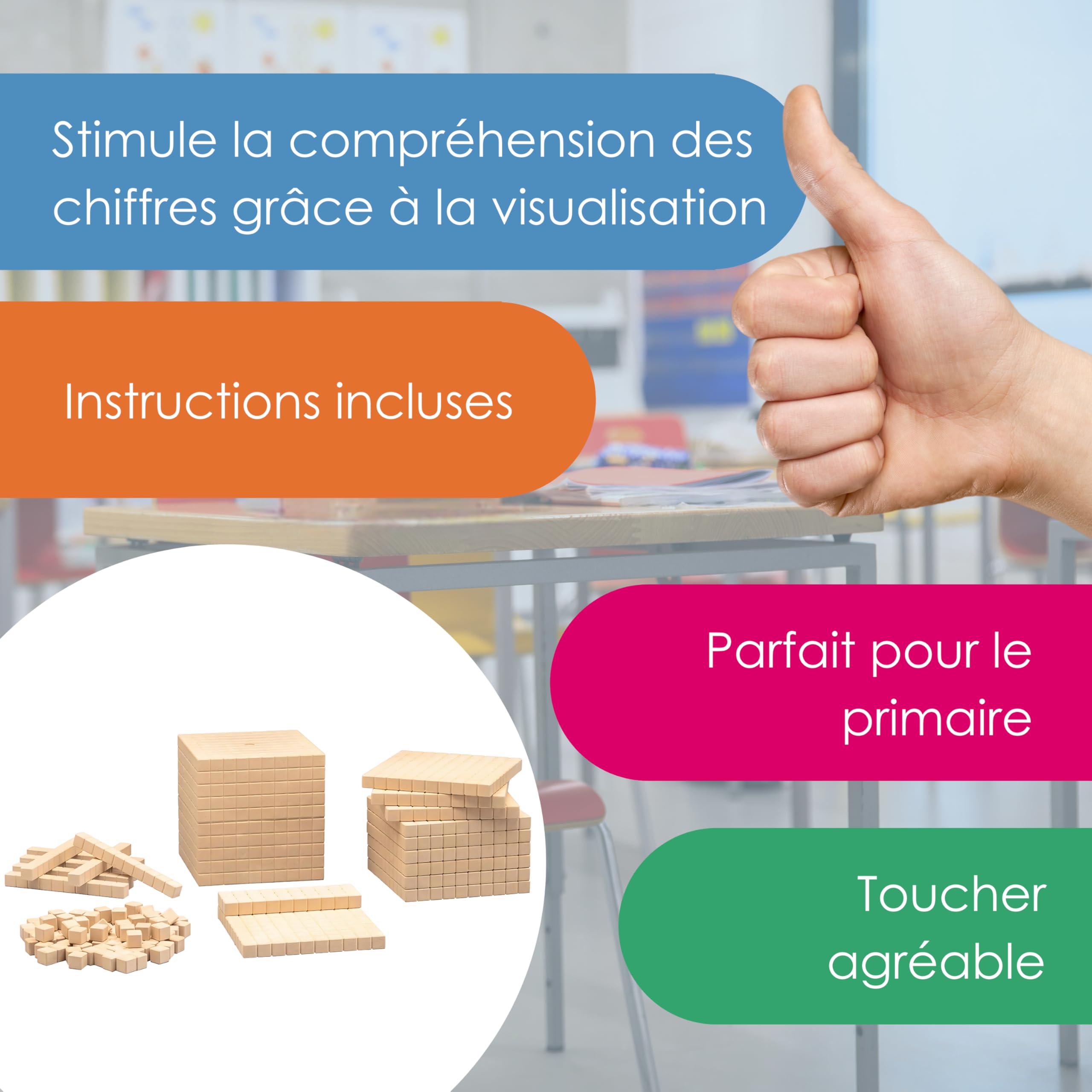 Wissner Zahlen & Rechnen Matériel base 10 décimal école
