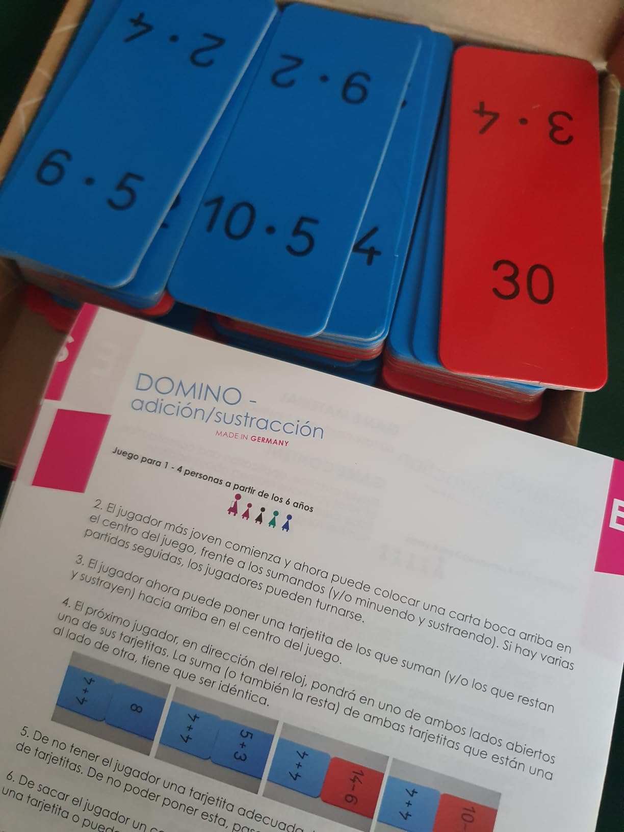 Wissner Lernspiele domino addition soustraction 1-20 60 cartes