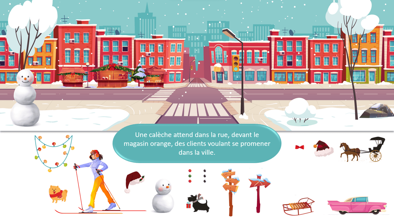 Créations orthophoniques Lecture Il se passe des choses rue hiver