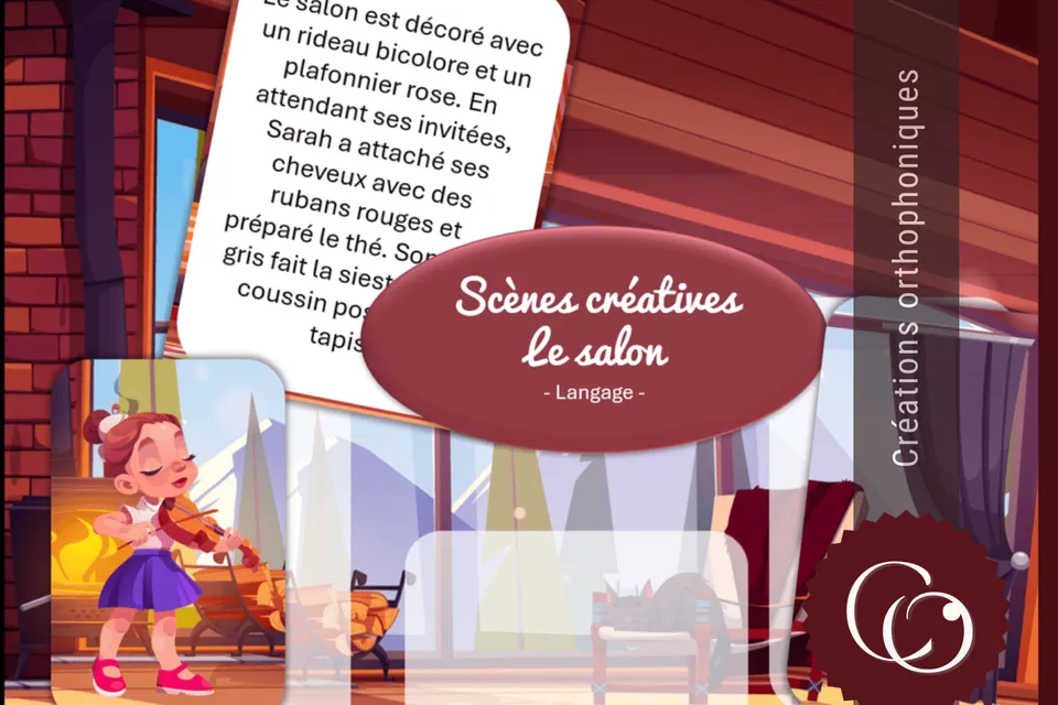 Créations orthophoniques Langage oral Scène hiver Le salon PDF