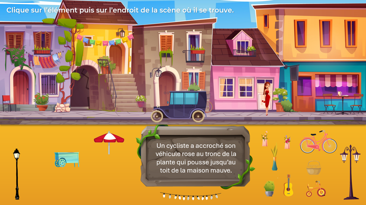Créations orthophoniques Lecture Il se passe des choses village typique jeu lecture