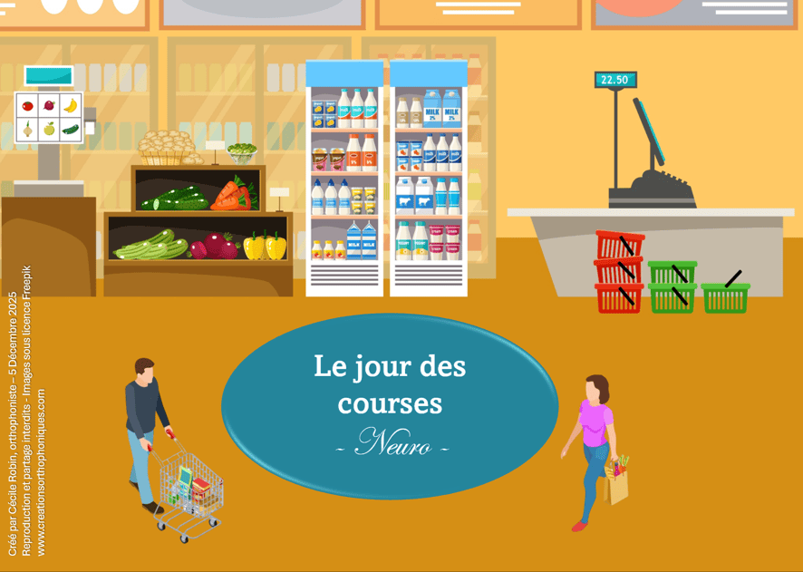 Créations orthophoniques attention Le jour des courses jeu mémoire