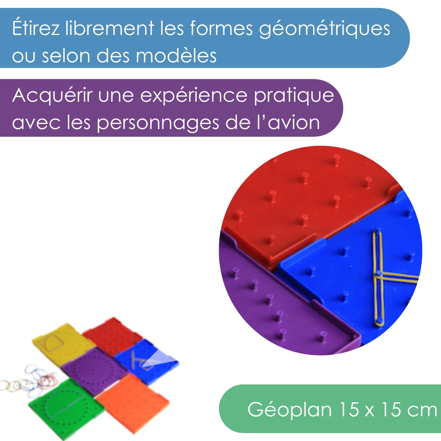 Wissner Raum & Form planche géométrique 15 cm lot 6 couleurs