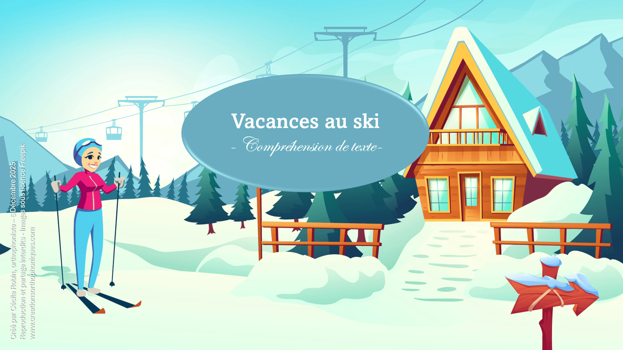 Créations orthophoniques Pack 6 Supports d’hiver lot langage lecture