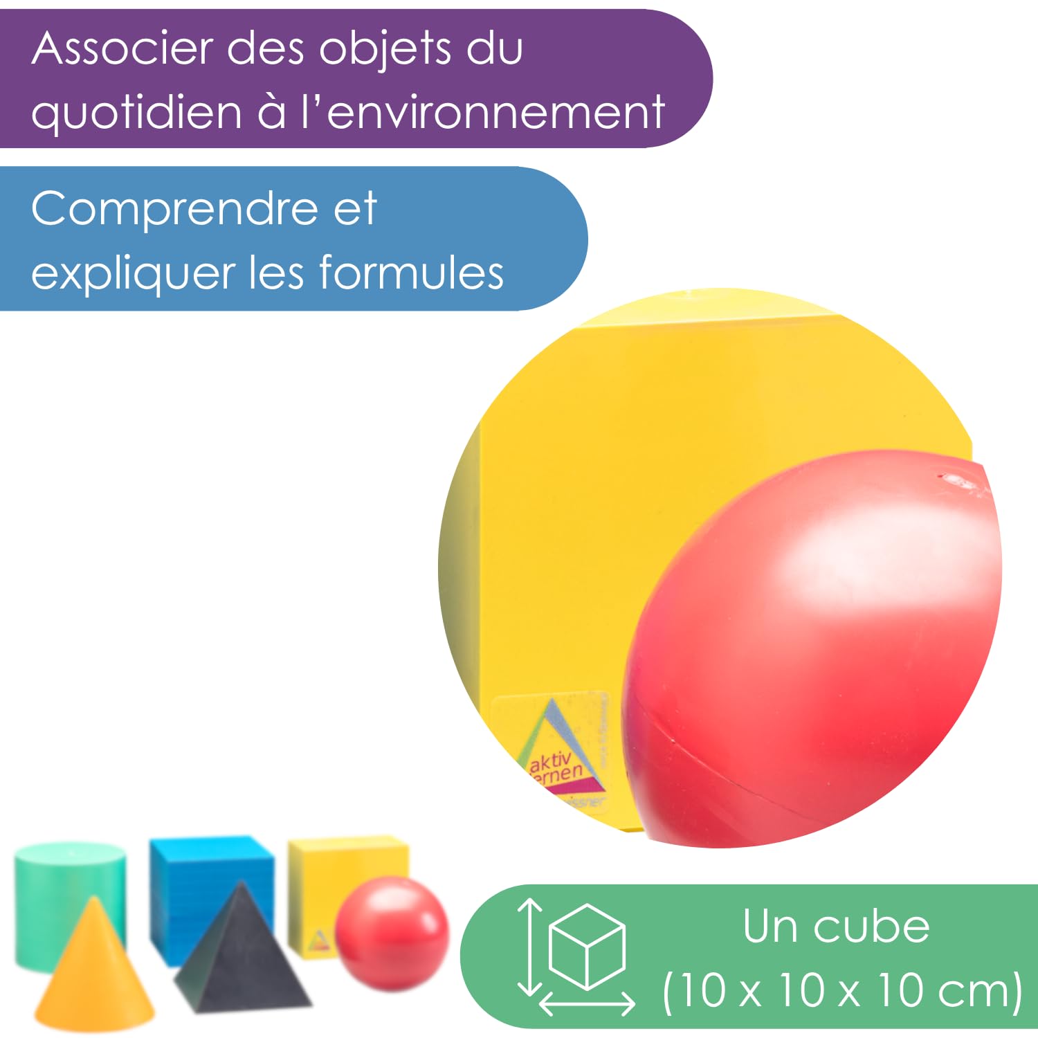 Wissner Raum & Form Set 6 Solides Pleins 10 cm Boîte Carton