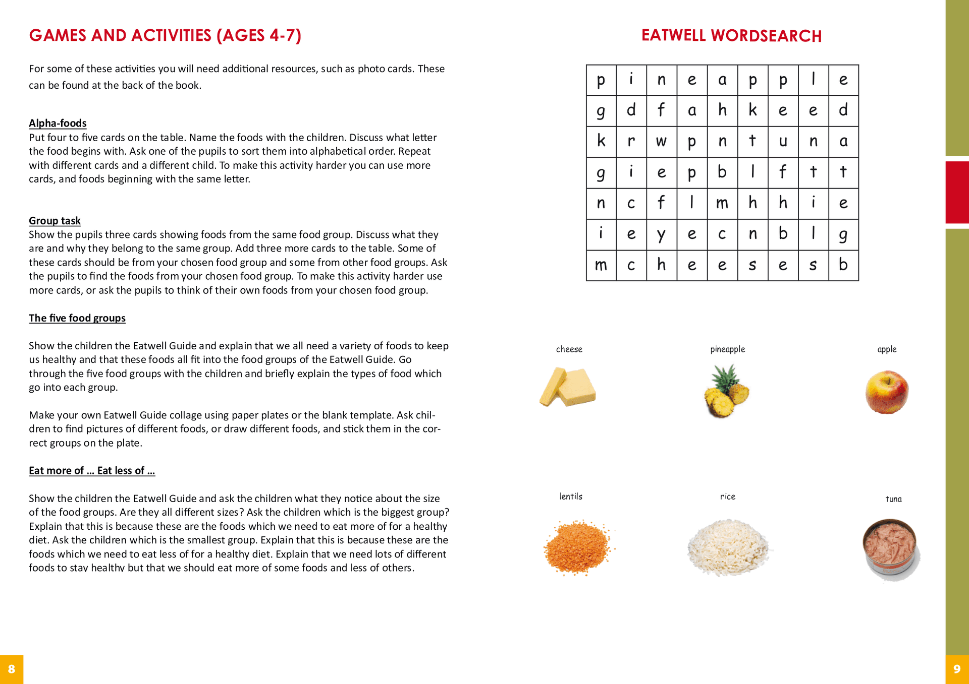 Purely Nutrition Food and Health cahier activités 4-11 ans