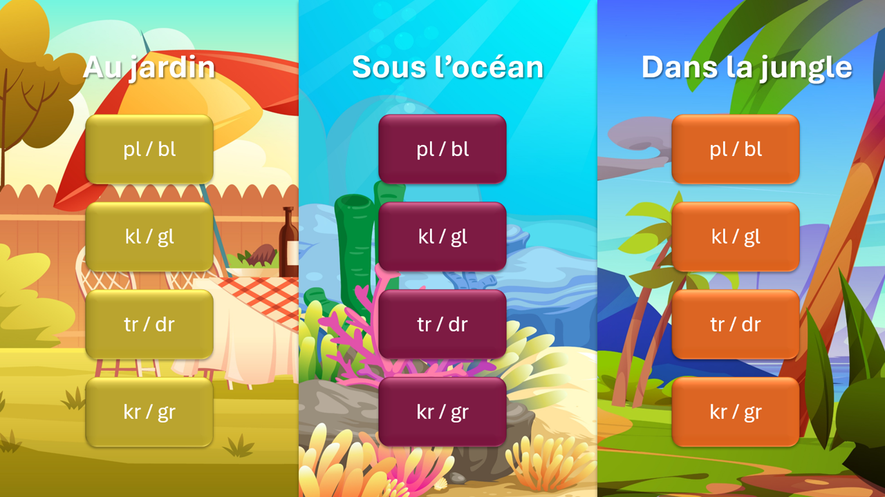 Créations orthophoniques Langage oral Petites bêtes jeu articulation clusters