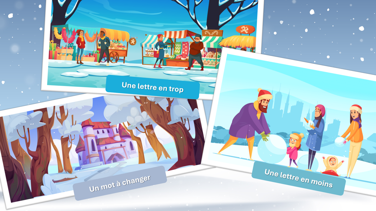Créations orthophoniques Phrases d’hiver jeu lecture interactive hiver
