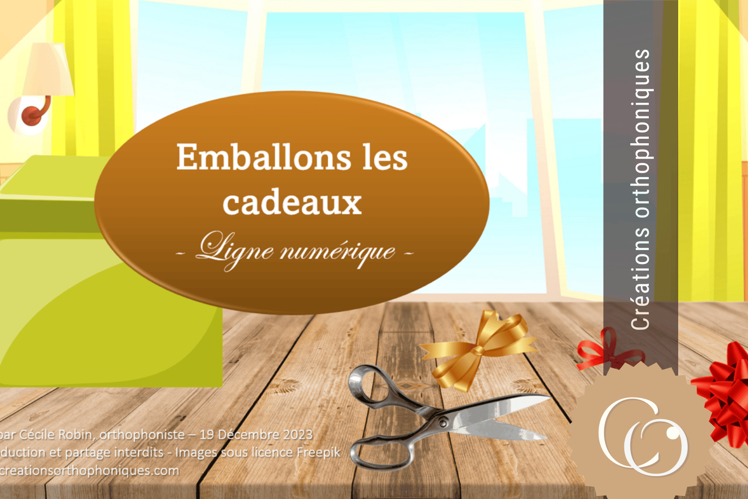 Créations orthophoniques Cognition Emballons les cadeaux jeu 0-100