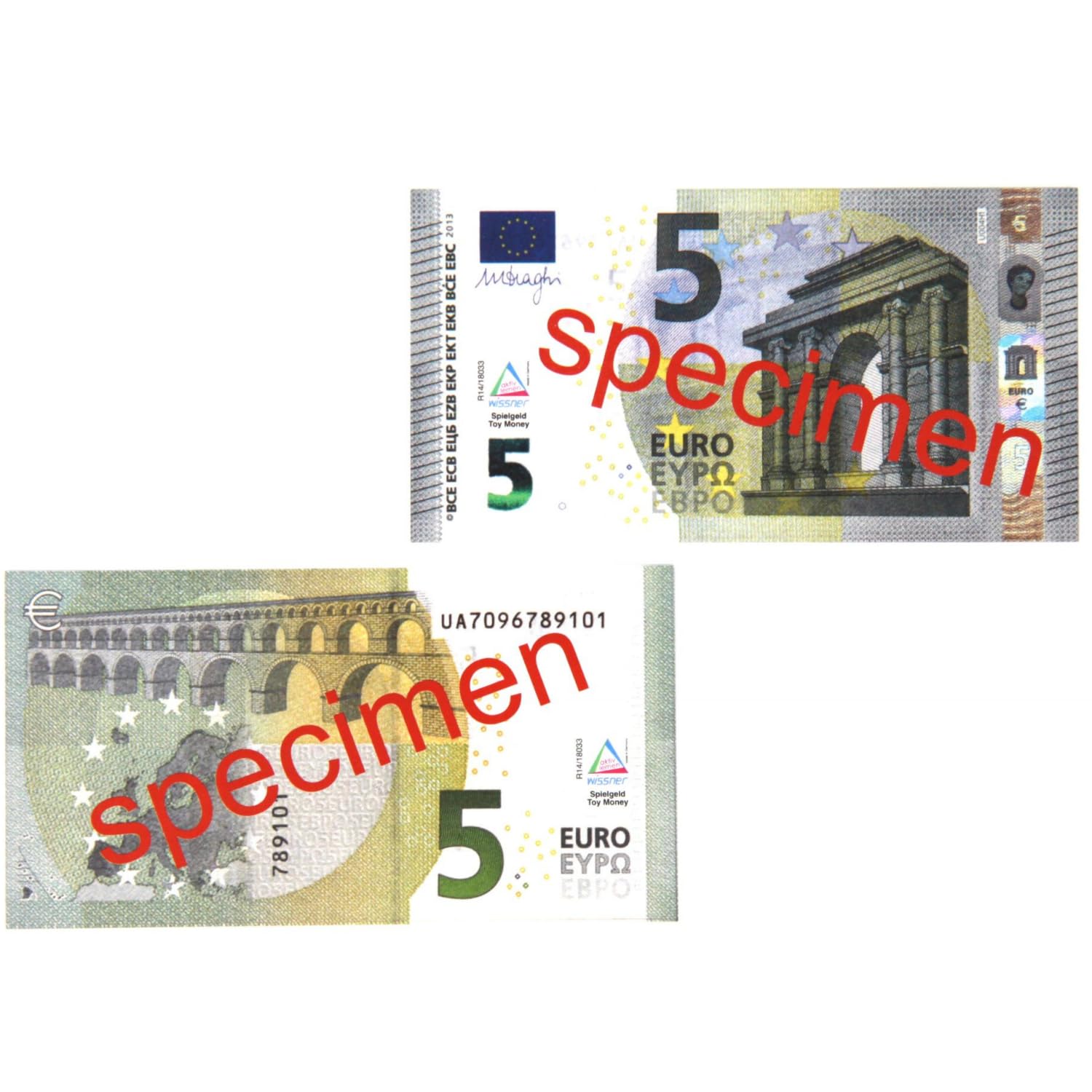 Wissner Lernspiele 100 billets 5 euros papier renforcé