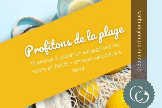 Créations orthophoniques Lecture Profitons de la plage pdf langage oral 16 photos