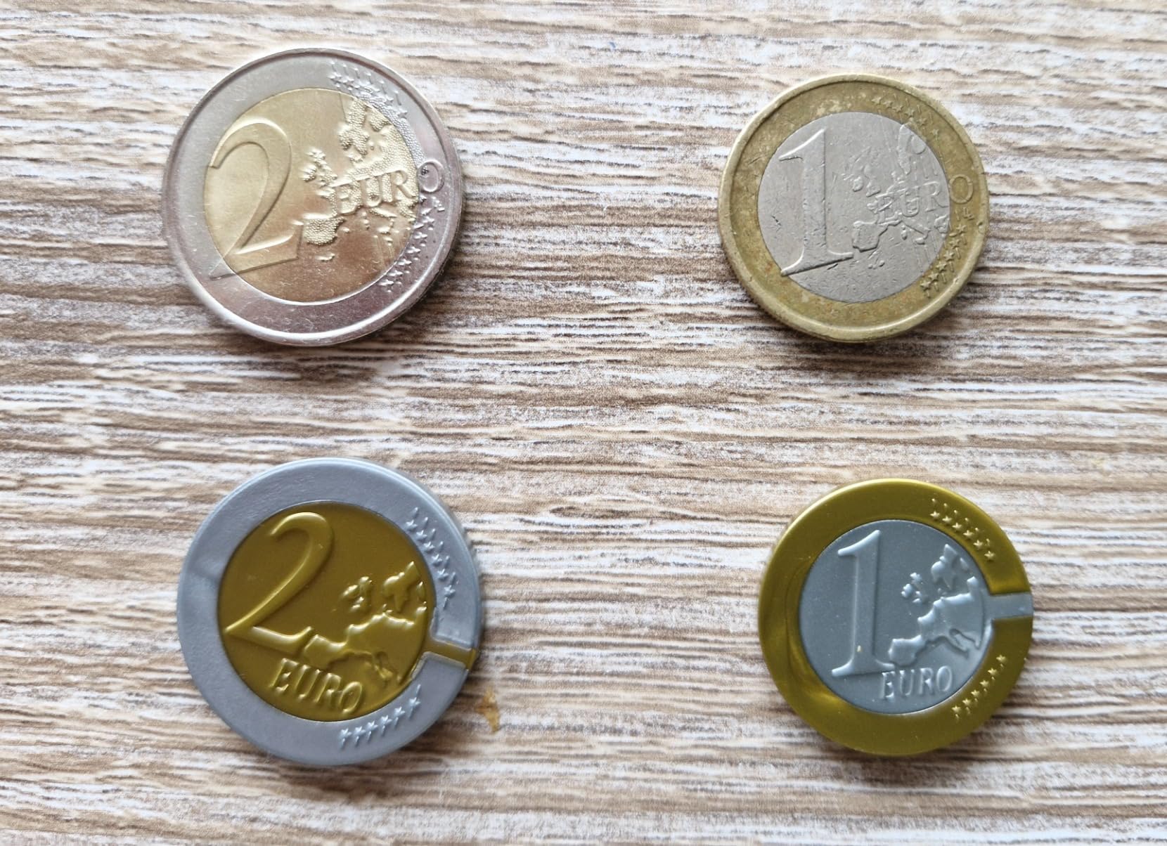 Wissner Lernspiele 80 pièces euros taille réelle pour classe