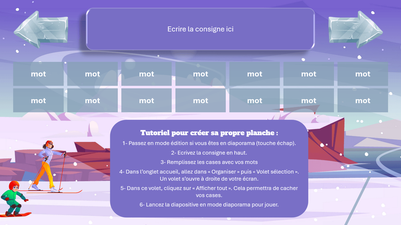 Créations orthophoniques attention Duel sur la neige jeu inhibition